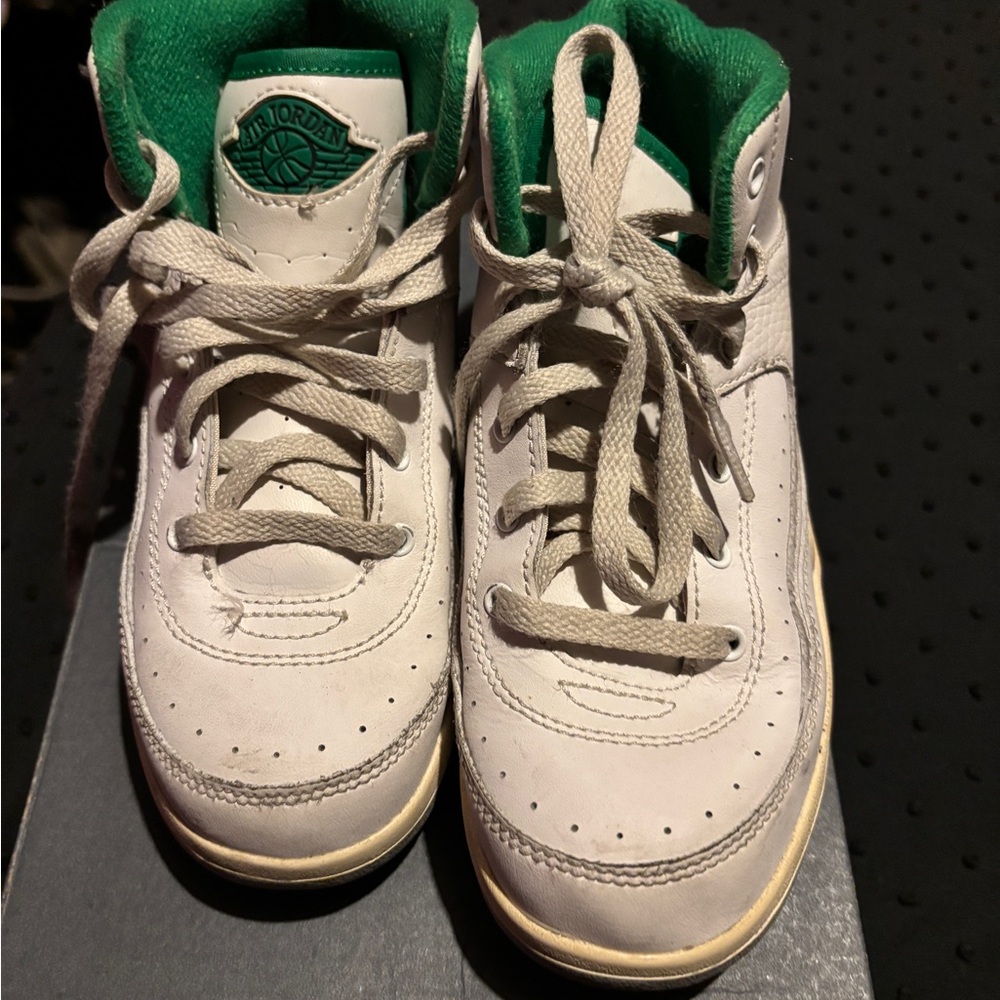 Jordan Kids Sneakers in White and Green